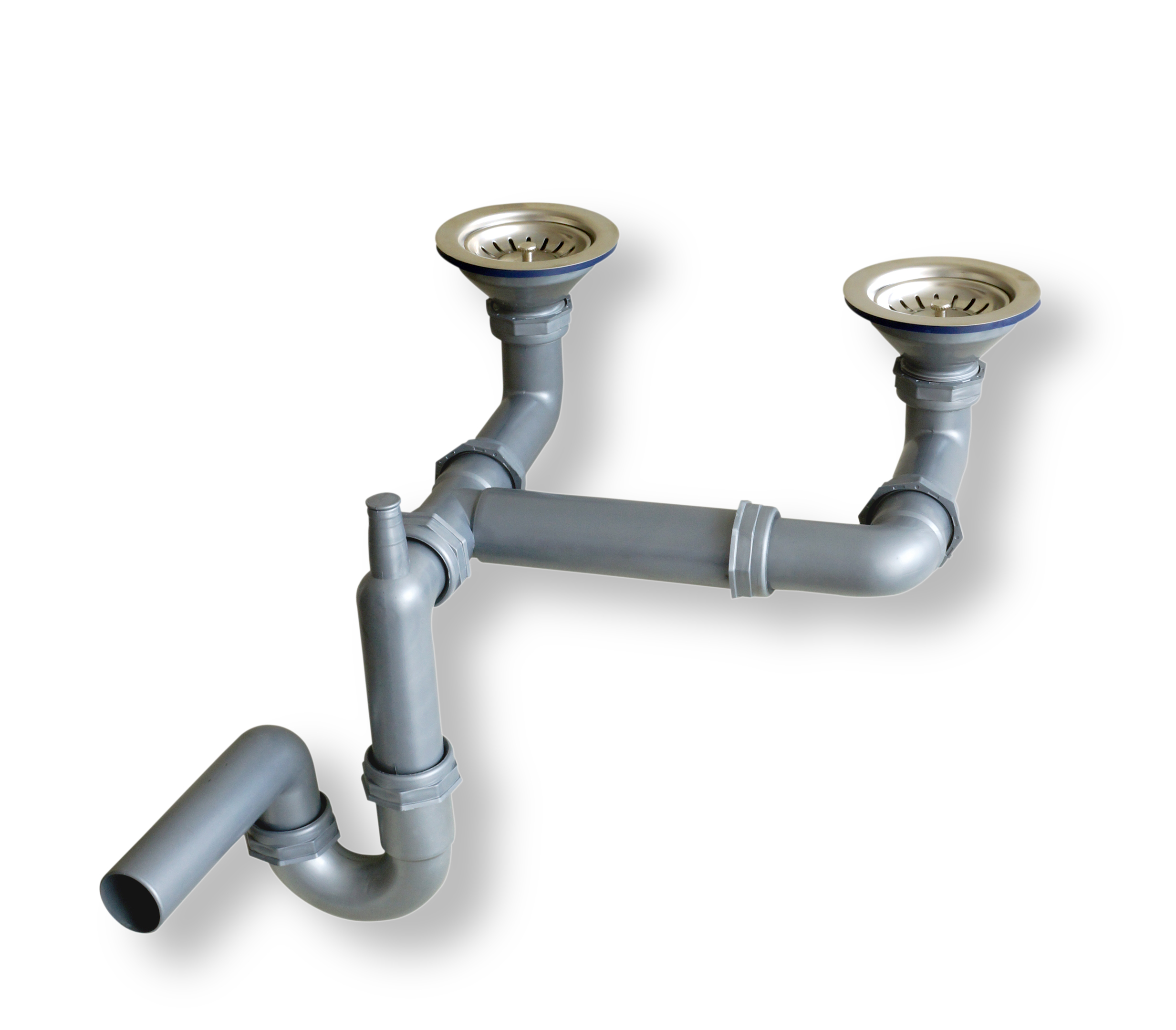 Çiftgözlü Teleskopik Taşmasız Evye, İmalat toptan sifon satış.Evye gideri