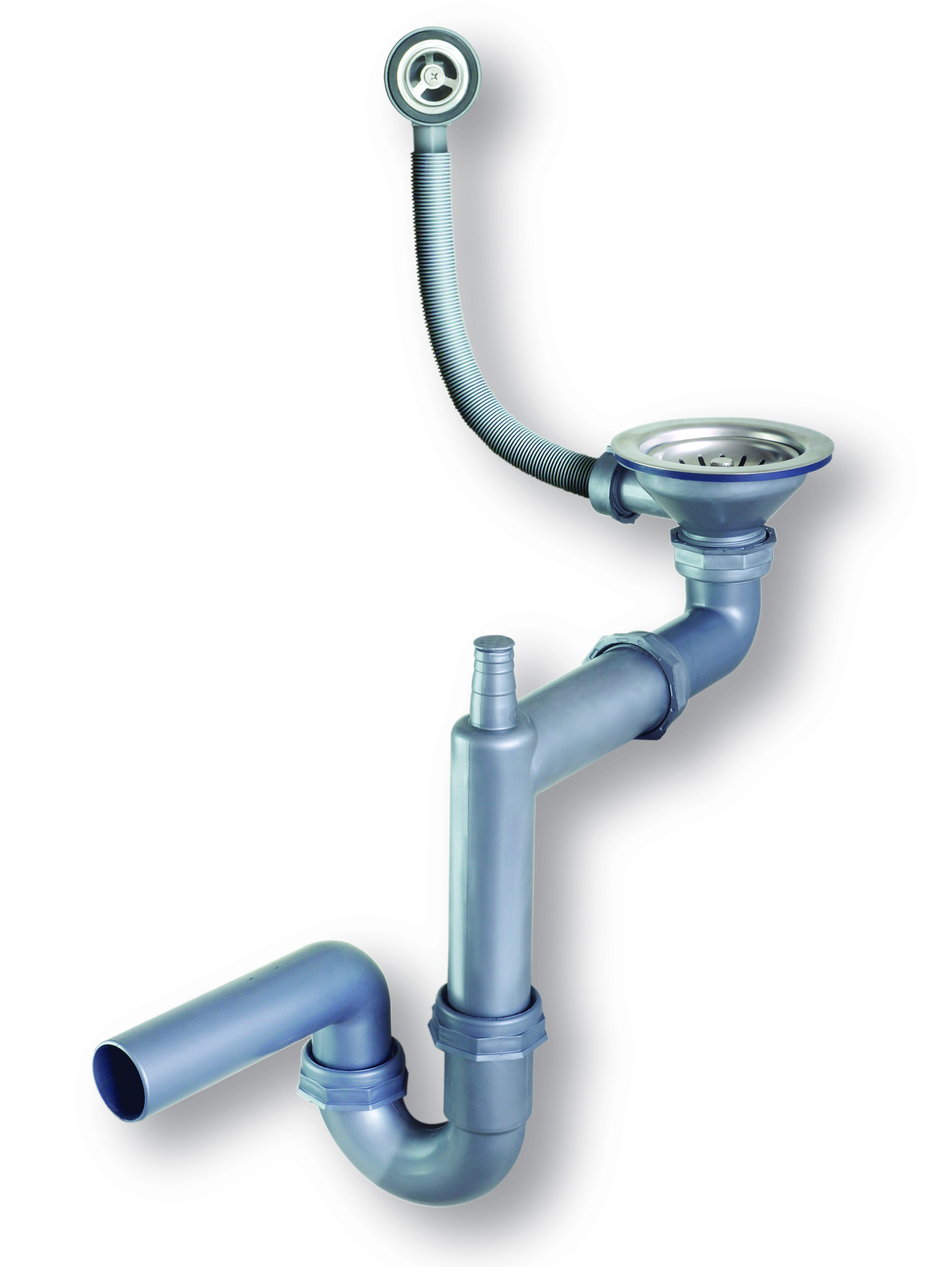 Tek Gözlü Teleskopik Yuvarlak Taşmalı Evye Sifonu, İmalat toptan sifon satışı, çöpmak sifon.Evye gideri