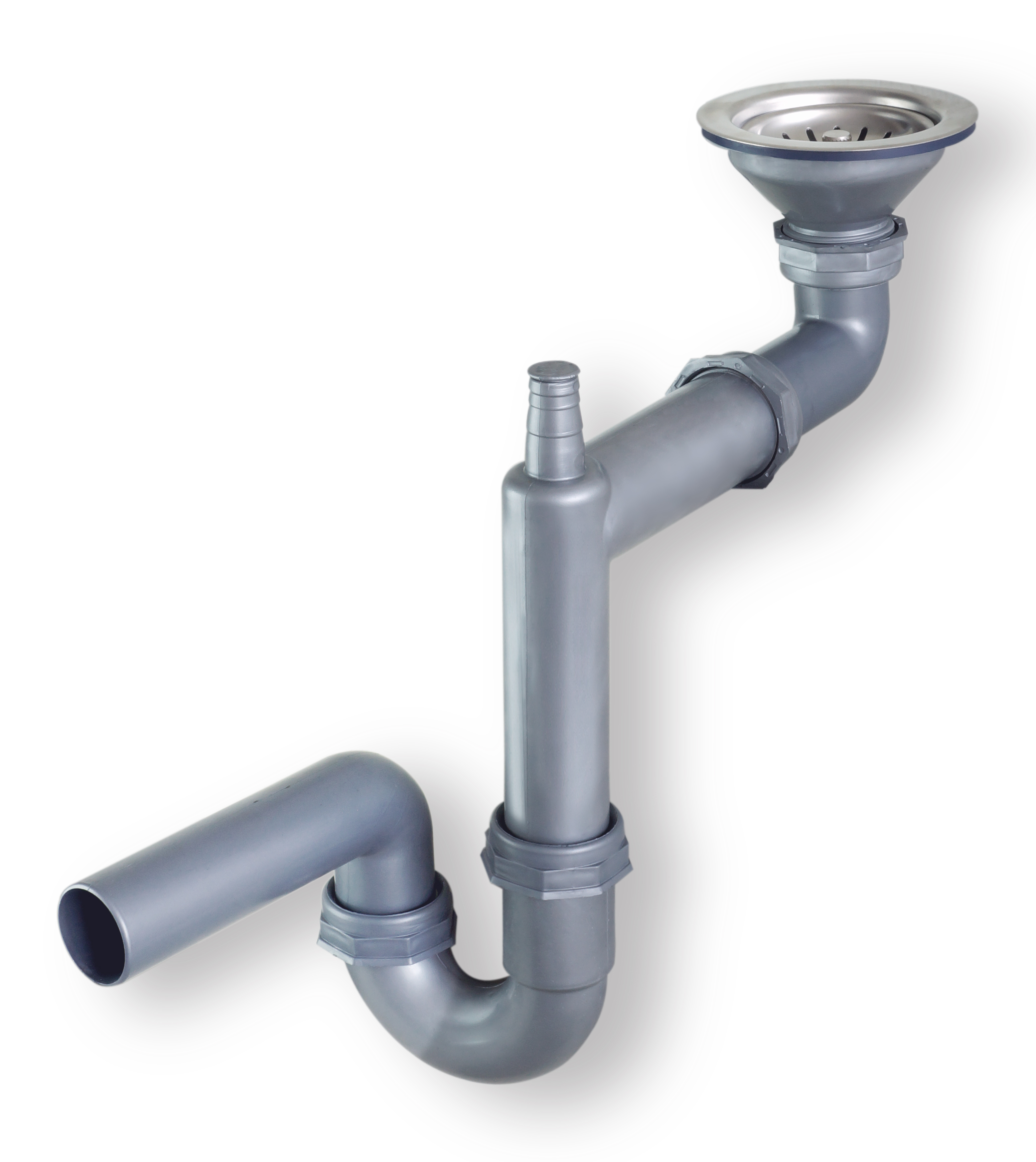 Tek Gözlü Teleskopik Taşmasız Evye Sifonu, İmalat toptan sifon satış, Çöpmak sifon.Evye gideri