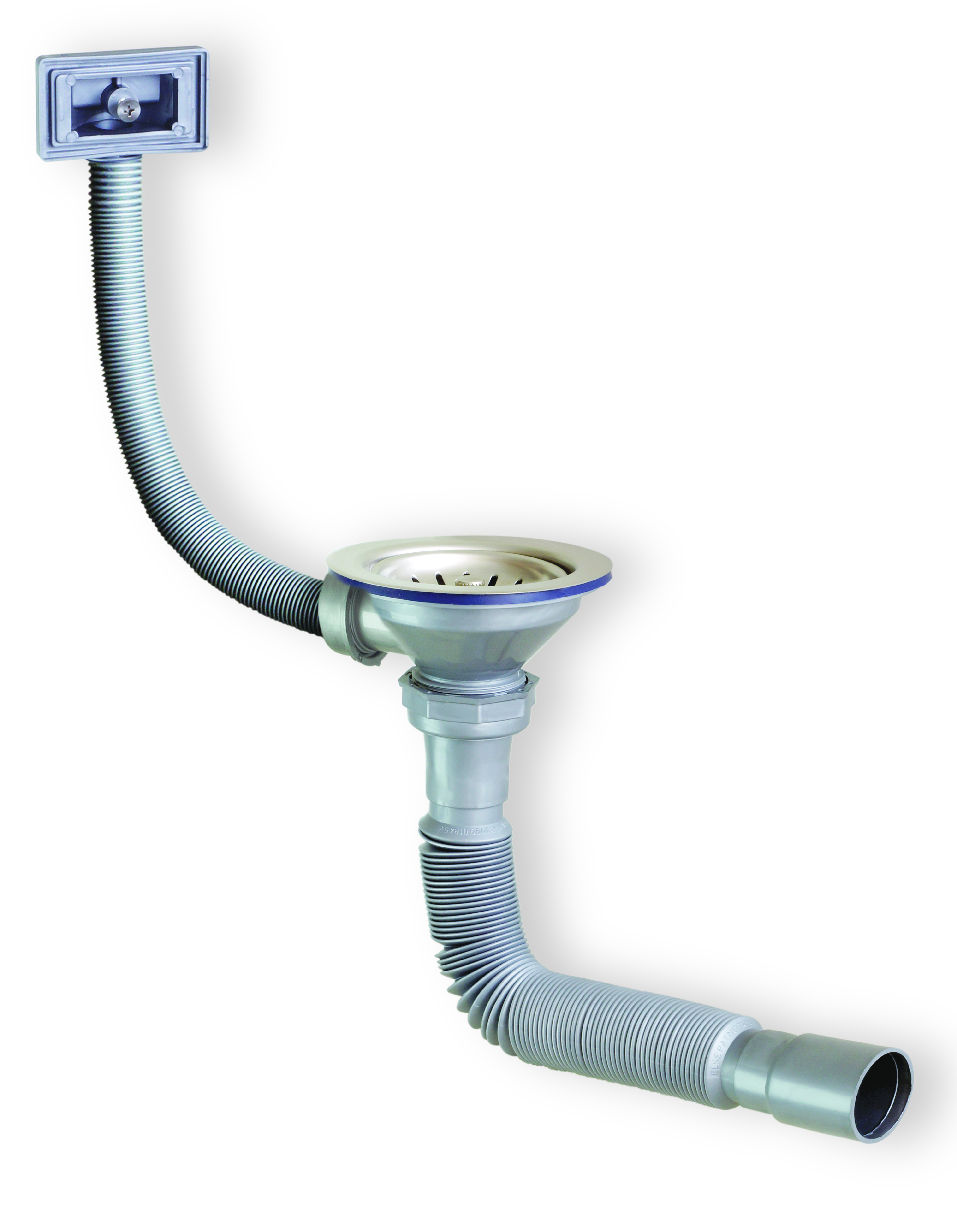 Tek Gözlü Körüklü Kare Taşmalı Evye Sifonu, İmalat toptan sifon satış. Çöpmak totan satış.Evye gideri