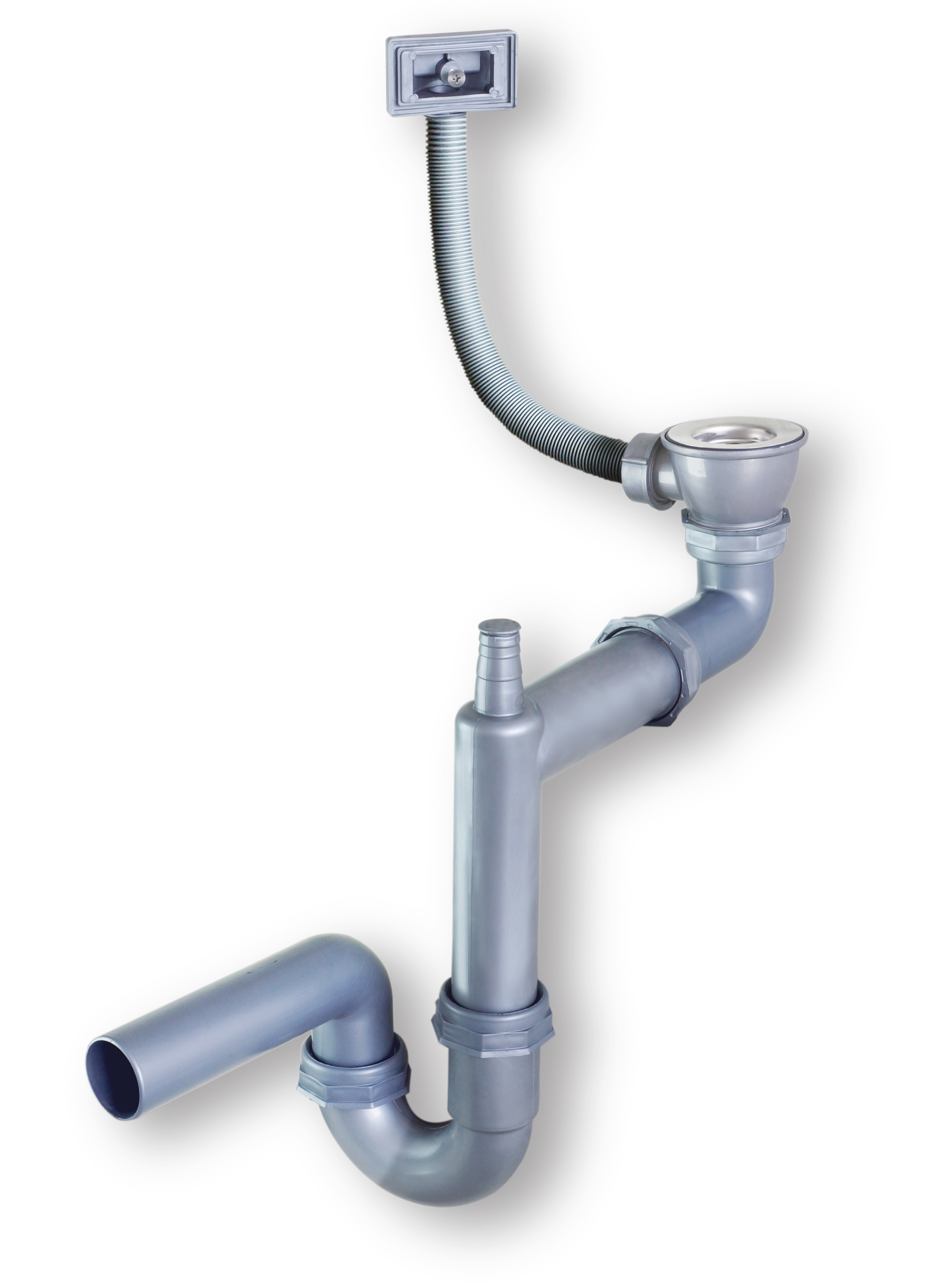 Tek Gözlü Teleskopik Kare Taşmalı Evye Sifonu, İmalat toptan satış, lavabo sifonu toptan.lavabo gideri